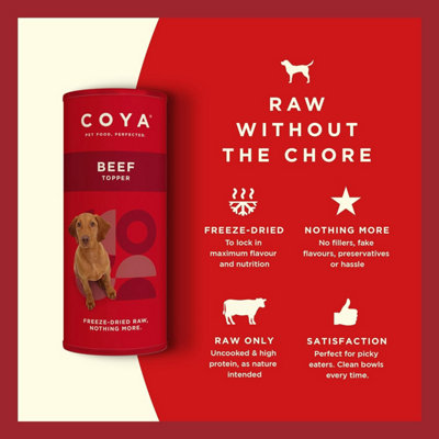 Coya Freeze-Dried Raw Adult Dog Topper - Beef - 50g