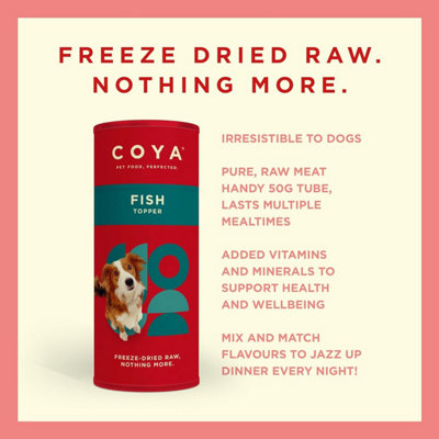 Coya Freeze-Dried Raw Adult Dog Topper - Fish - 50g