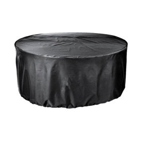 Cozy Bay EZBreathe 4-6 Seat Round Patio Set Cover in Black