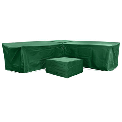 Cozy Bay Malta 6 Seat Furniture Set Cover in Green DIY at B&Q