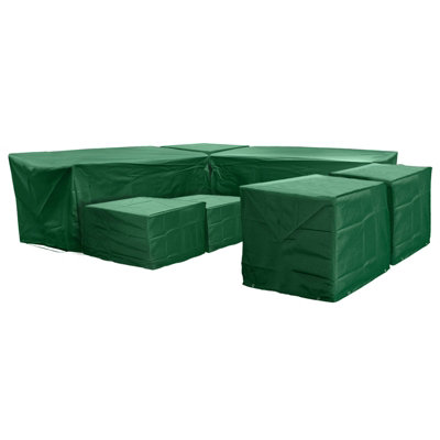 Cozy Bay Malta 9 Seat Furniture Set Cover in Green DIY at B&Q