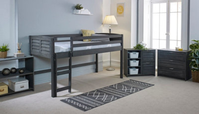 Evan twin low loft 2024 bed with storage