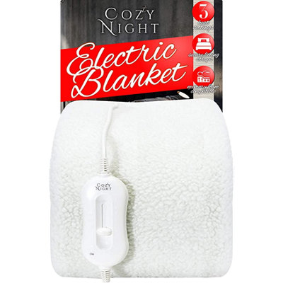 Cozy Night Single Size Electric Blanket Heated With 3 Heat Settings ...