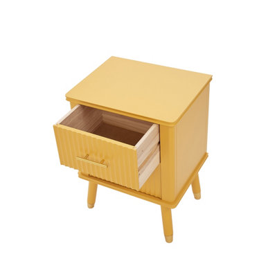 Cozzano 2 Drawer Mustard Bedside Table