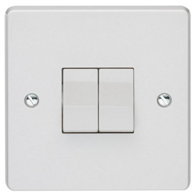 Crabtree 4172 Capital Light Switch 2 Gang 2 Way SP 10 Amp