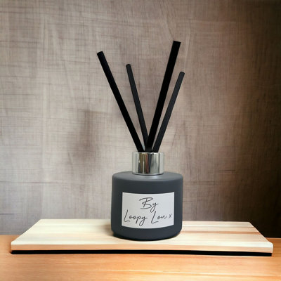 Crackling Log Fire Luxury Reed Diffuser Highly Fragranced Scented Grey ...