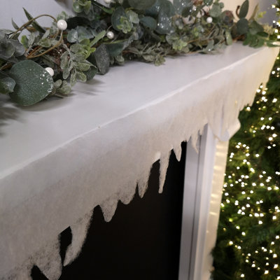 Craft Christmas Fake White Snow Icicle Material 4 x 45cm Drape Material Price Comparisons | Compare The Build
