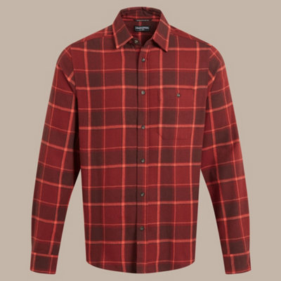 Craghoppers Gable Long Sleeved Shirt Red Jasper Check X Large