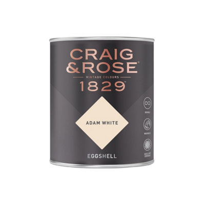 Craig & Rose 1829 Adam White Eggshell Paint 750ml