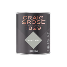 Craig & Rose 1829 Almost Grey Eggshell Paint 750ml