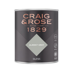 Craig & Rose 1829 Almost Grey Gloss Paint 750ml