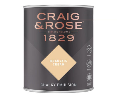 Craig & Rose 1829 Beauvais Cream Chalky Paint 750ML