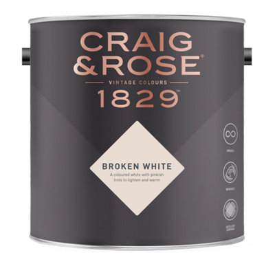 Craig & Rose 1829 Broken White Eggshell Paint 750ml