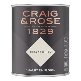 Craig & Rose 1829 Chalky Emulsion Mixed Colour Chalky White 750ml