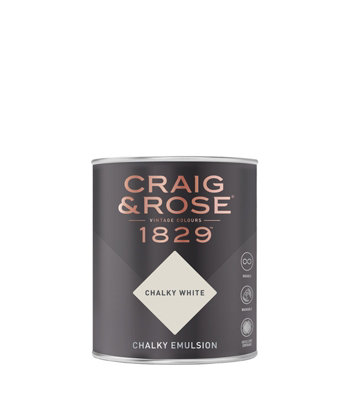 Craig & Rose 1829 Chalky Emulsion Mixed Colour Pantry White 750ml