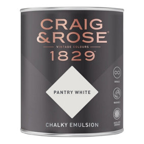 Craig & Rose 1829 Chalky Emulsion Mixed Colour Pantry White 750ml
