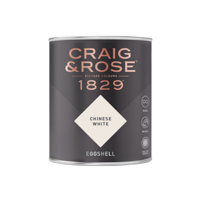 Craig & Rose 1829 Chinese White Eggshell Paint 750ml