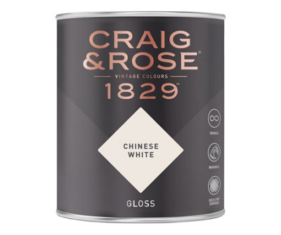 Craig & Rose 1829 Chinese White Gloss Paint 750ml