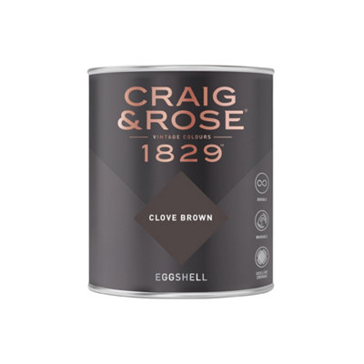 Craig & Rose 1829 Clove Brown Eggshell Paint 750ml