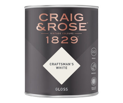 Craig & Rose 1829 Craftsman's White Gloss Paint 750ml