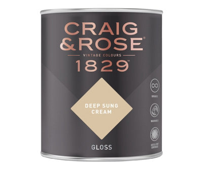 Craig & Rose 1829 Deep Sung Cream Gloss Paint 750ml