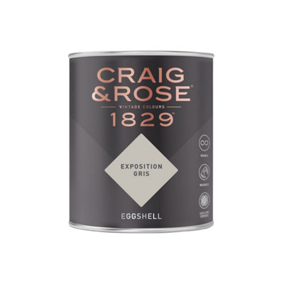 Craig & Rose 1829 Exposition Gris Eggshell Paint 750ml