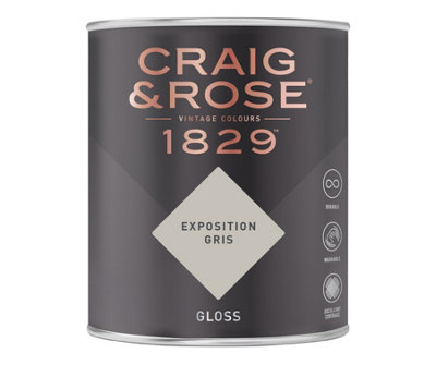 Craig & Rose 1829 Exposition Gris Gloss Paint 750ml