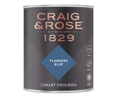 Craig & Rose 1829 Flanders Blue Chalky Paint 750ML