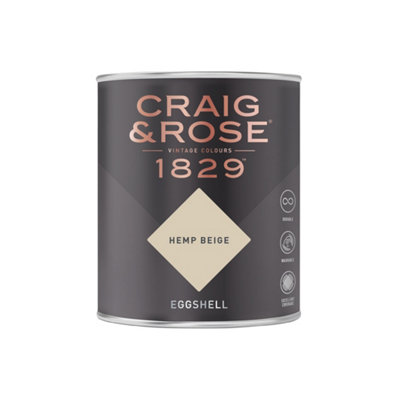 Craig & Rose 1829 Hemp Beige Eggshell Paint 750ml