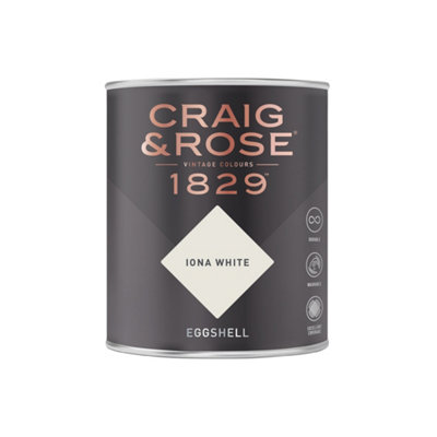 Craig & Rose 1829 Iona White Eggshell Paint 750ml