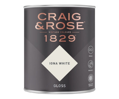 Craig & Rose 1829 Iona White Gloss Paint 750ml