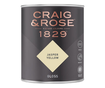 Craig & Rose 1829 Jasper Yellow Gloss Paint 750ml