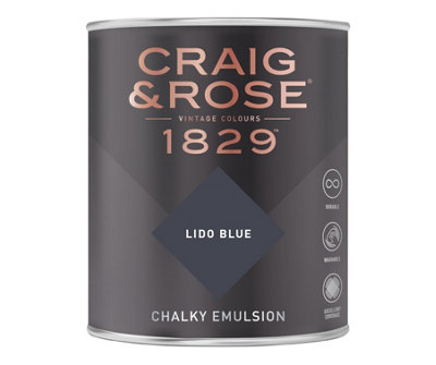 Craig & Rose 1829 Lido Blue Chalky Paint 750ML