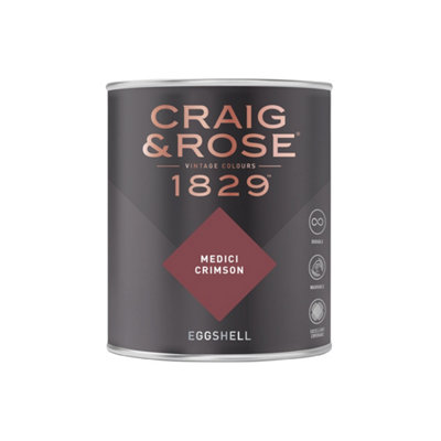 Craig & Rose 1829 Medici Crimson Eggshell Paint 750ml