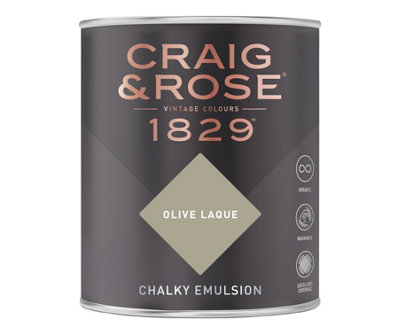 Craig & Rose 1829 Olive Laque Chalky Paint 750ML