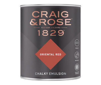 Craig & Rose 1829 Oriental Red Chalky Paint 750ML