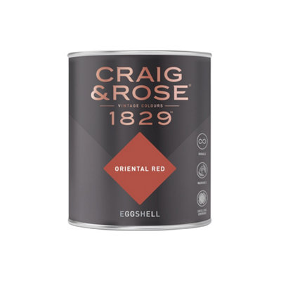 Craig & Rose 1829 Oriental Red Eggshell Paint 750ml