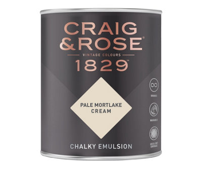 Craig & Rose 1829 Pale Mortlake Cream Chalky Paint 750ML