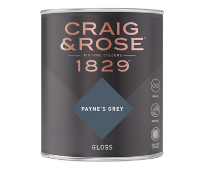 Craig & Rose 1829 Payne's Grey Gloss Paint 750ml