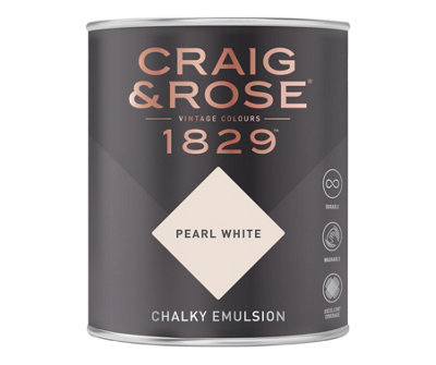 Craig & Rose 1829 Pearl White Chalky Paint 750ML