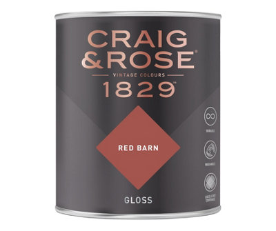 Craig & Rose 1829 Red Barn Gloss Paint 750ml