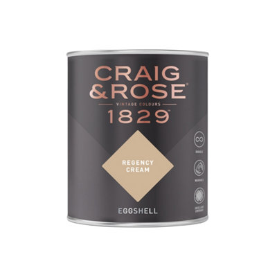 Craig & Rose 1829 Regency Cream Eggshell Paint 750ml