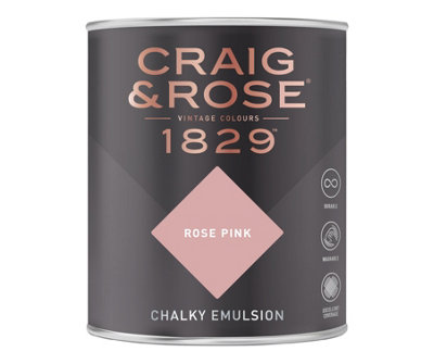 Craig & Rose 1829 Rose Pink Chalky Paint 750ML