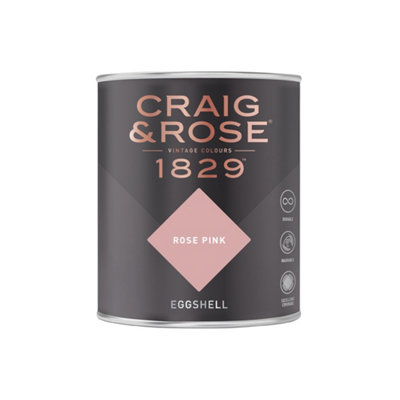 Craig & Rose 1829 Rose Pink Eggshell Paint 750ml