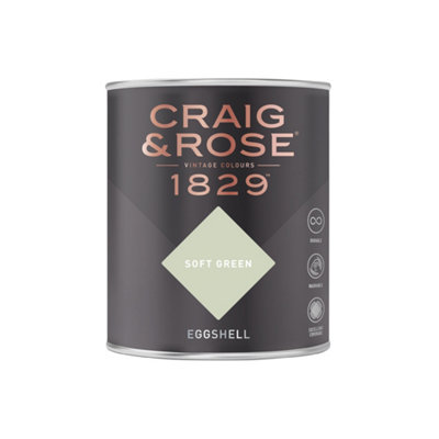 Craig & Rose 1829 Soft Green Eggshell Paint 750ml