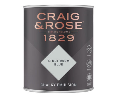 Craig & Rose 1829 Study Room Blue Chalky Paint 750ML