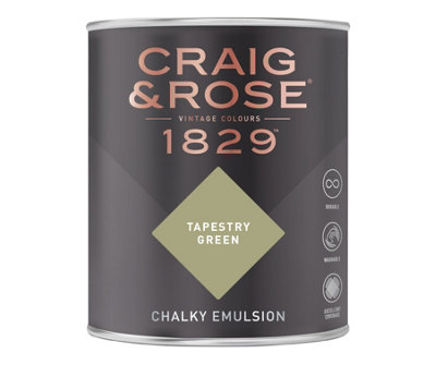 Craig & Rose 1829 Tapestry Green Chalky Paint 750ML