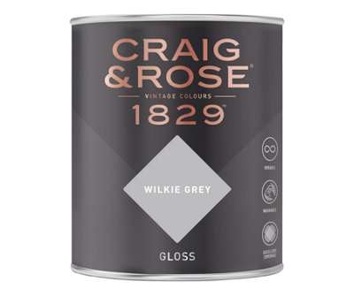 Craig & Rose 1829 Wilkie Grey Gloss Paint 750ml