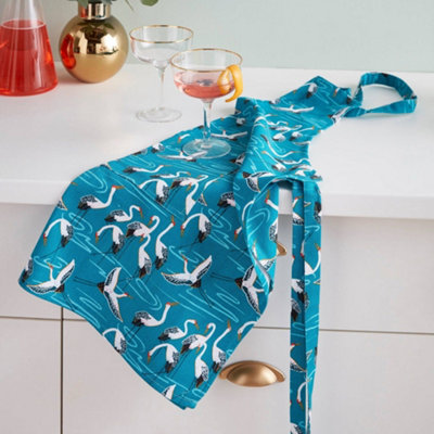 Cranes Animal Print 100% Cotton Apron