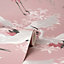 Cranes Wallpaper Pink Fine Decor M1656
